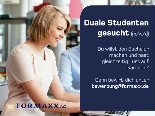 FORMAXX-Stellenanzeige Duale Studenten Bachelor